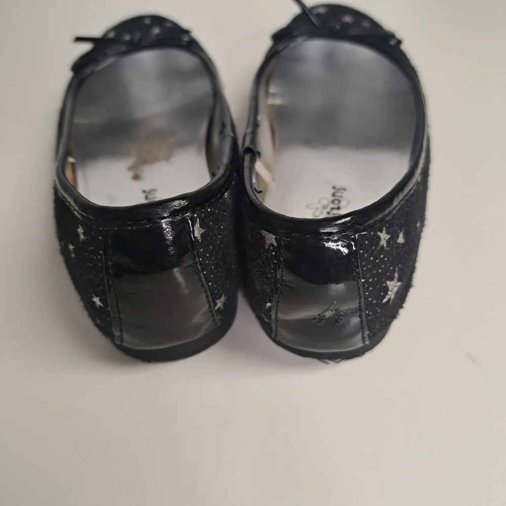 Black Sparkle Ballet Flats Girls Dress Shoes